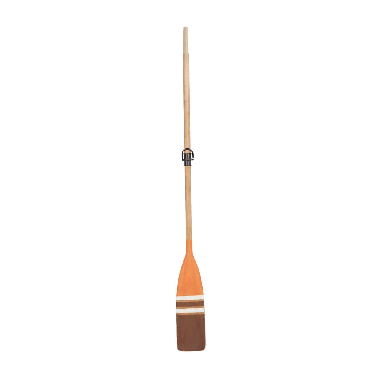 Coastal Brown and Orange Wood Oar Wall Art, 61" x 6" x 2"
